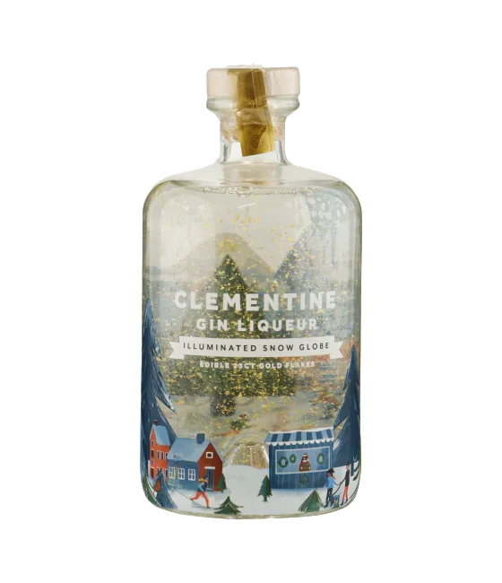 Clementine Snow Globe Gin Liqueur, fles bij slijterij t Bockje in Bathmen