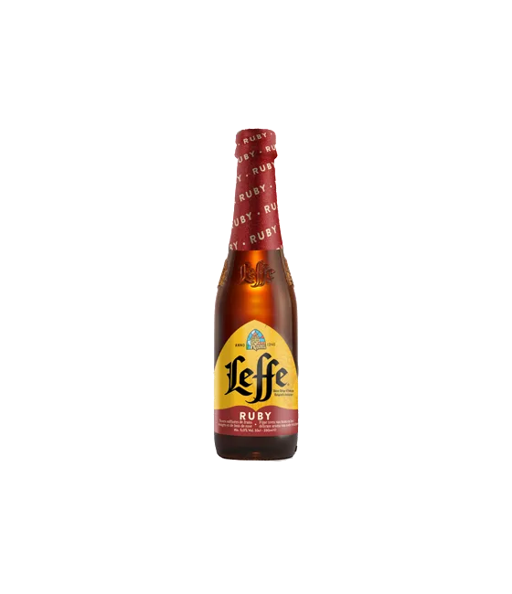 Leffe Ruby, fles bij slijterij t Bockje in Bathmen