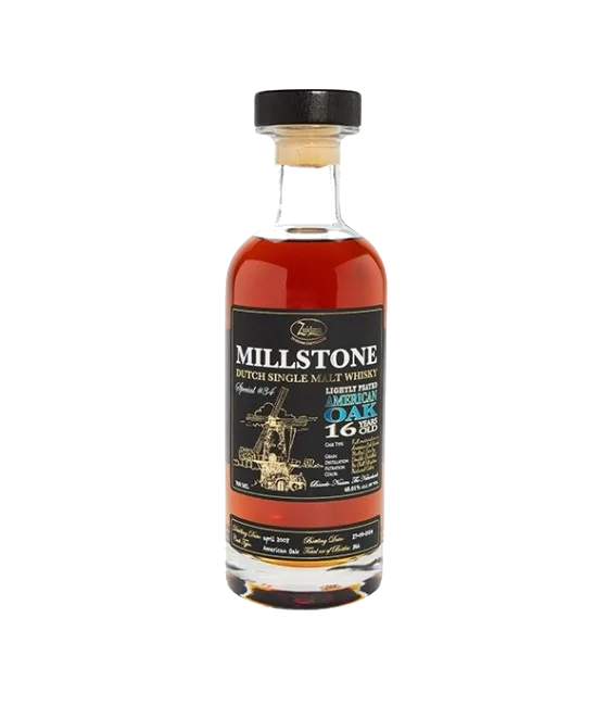 Millstone 16 Years Old Lightly Peated American Oak Special #34 Zuidam Distillers, fles bij slijterij t Bockje in Bathmen