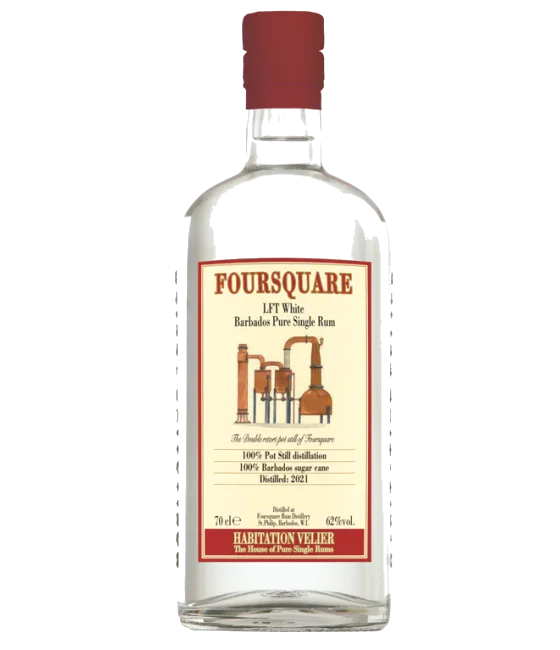 Habitation Velier Foursquare LFT White Barbados Pure Single Rum, fles bij slijterij t Bockje in Bathmen