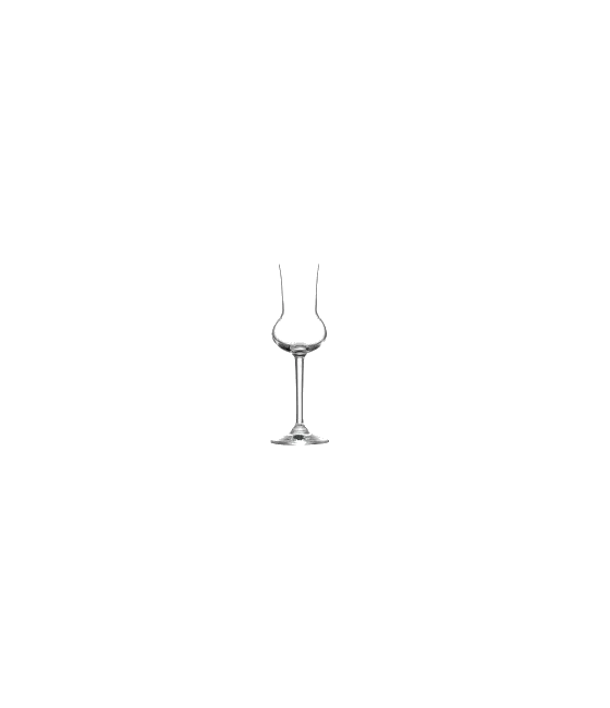 Grappa glas, fles bij slijterij t Bockje in Bathmen