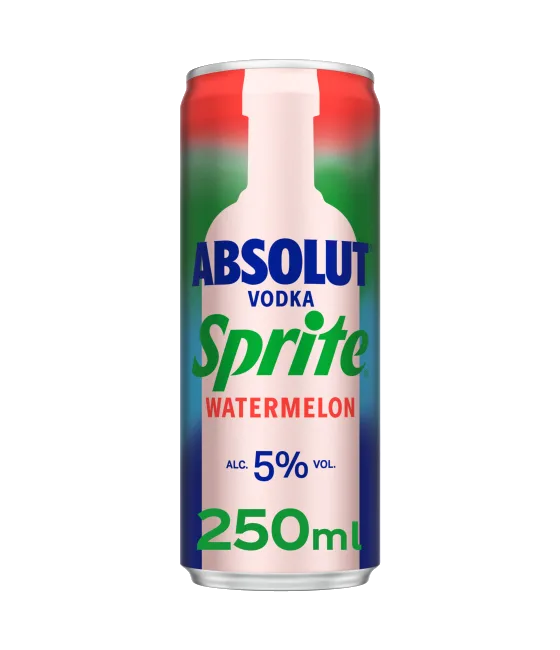 Absolut Vodka & Sprite Watermelon Blik, fles bij slijterij t Bockje in Bathmen