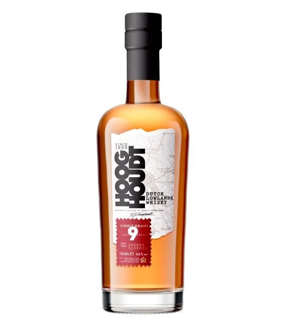 Hooghoudt Sherry Olorosso Whisky 9 Years Old, fles bij slijterij t Bockje in Bathmen