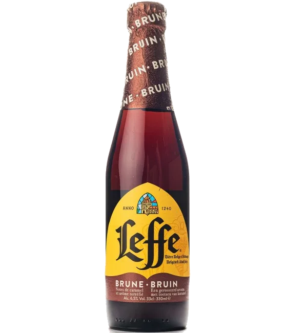 Leffe Bruin, fles bij slijterij t Bockje in Bathmen