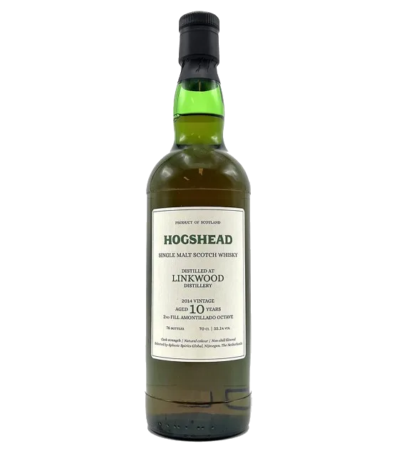 Hogshead 10 Years Old Linkwood 2014, fles bij slijterij t Bockje in Bathmen