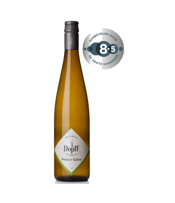 Dopff au Moulin Pinot Gris, fles bij slijterij t Bockje in Bathmen