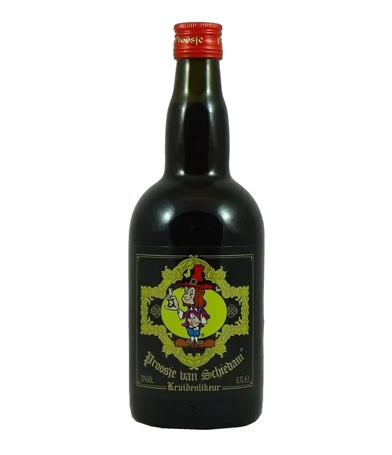 Proosje van Schiedam, fles bij slijterij t Bockje in Bathmen
