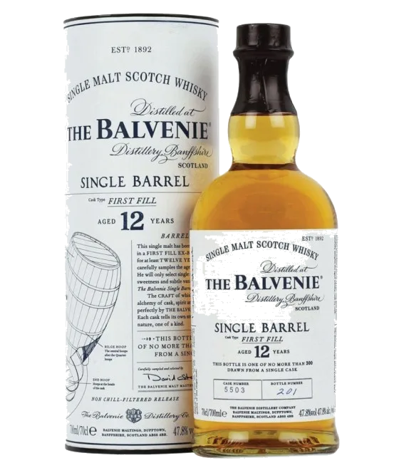 The Balvenie 12 Years Old Single Barrel, fles bij slijterij t Bockje in Bathmen