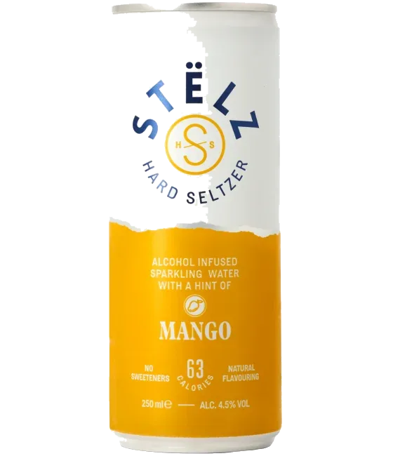 Stëlz Hard Seltzer Mango, fles bij slijterij t Bockje in Bathmen