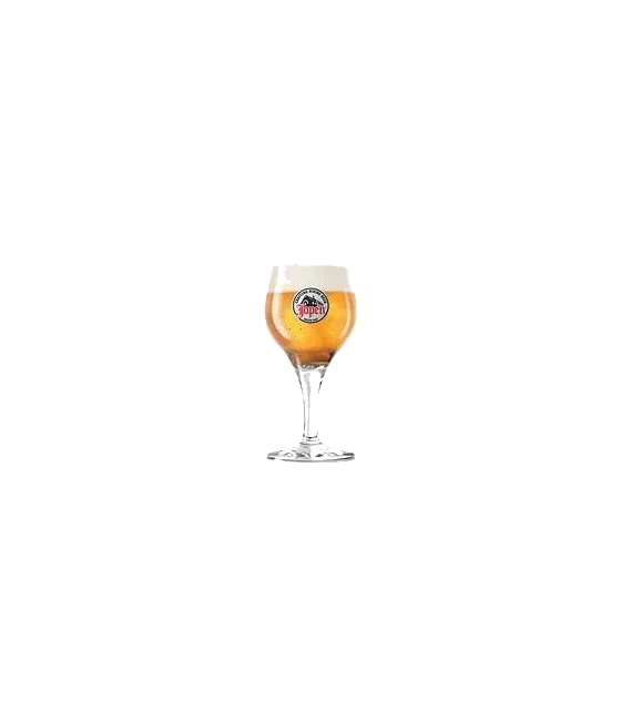 Jopen glas, fles bij slijterij t Bockje in Bathmen