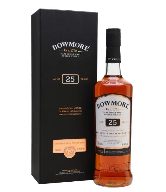 Bowmore 25 Years Old, fles bij slijterij t Bockje in Bathmen