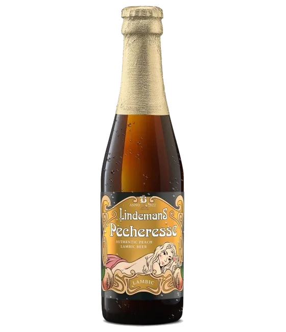 Lindemans Pecheresse, fles bij slijterij t Bockje in Bathmen