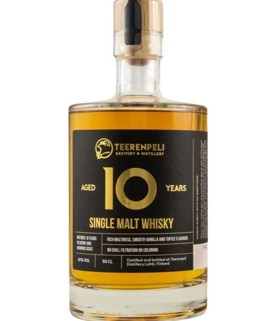 TEERENPELI 10 Years Old single malt Finland, fles bij slijterij t Bockje in Bathmen