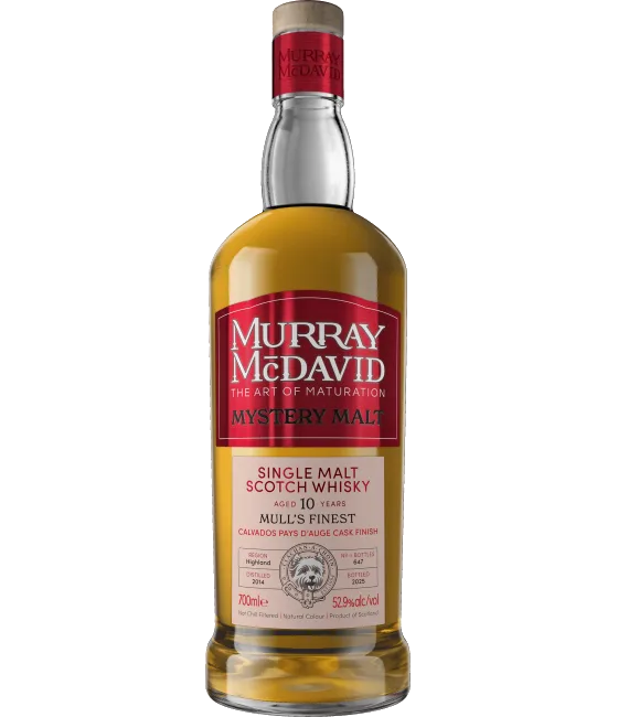 Murray McDavid Mystery Malt Mull’s Finest 2014 10 Years Calvados Cask Finish, fles bij slijterij t Bockje in Bathmen