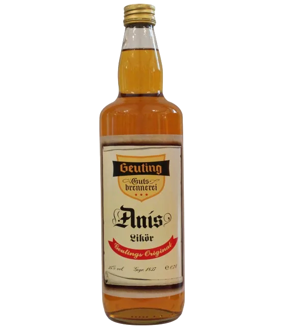 Geuting Anis Likor, fles bij slijterij t Bockje in Bathmen