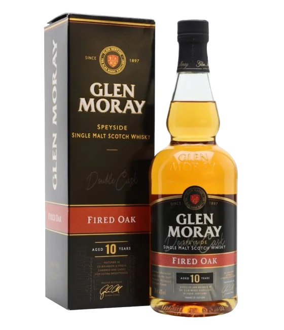 Glen Moray 10 Years Old Fired Oak, fles bij slijterij t Bockje in Bathmen