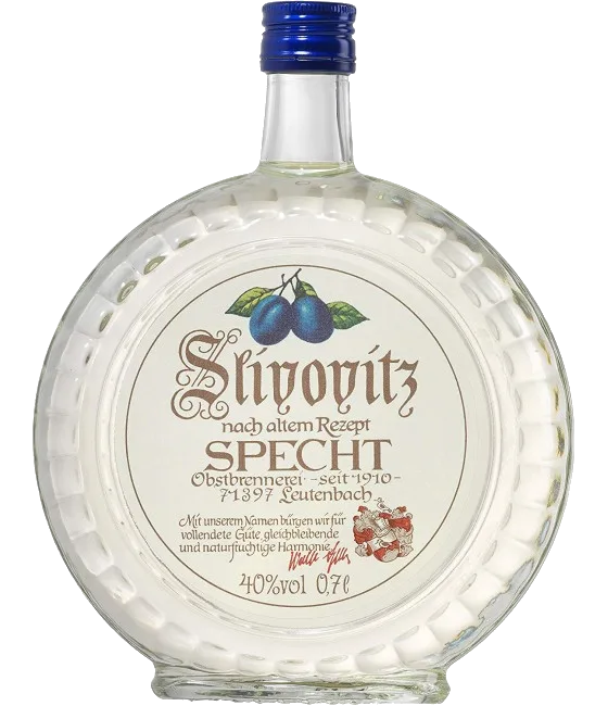 Specht Slivovitz, fles bij slijterij t Bockje in Bathmen