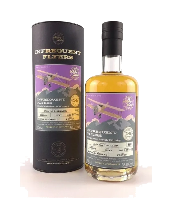 Infrequent Flyers Caol Ila 14Y 2007, fles bij slijterij t Bockje in Bathmen