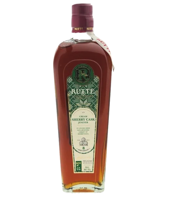 Rutte Cream Sherry Cask Jenever 8 jaar gerijpt, fles bij slijterij t Bockje in Bathmen