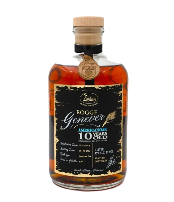 Zuidam Rogge Genever Special No. 40 American Oak 10 Years Old, fles bij slijterij t Bockje in Bathmen