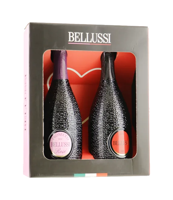 Bellussi Giftbox Cuvee Prestige & Prosecco Rose, fles bij slijterij t Bockje in Bathmen