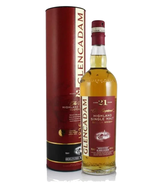 Glencadam 21 Years Old Highland Single Malt Whisky, fles bij slijterij t Bockje in Bathmen