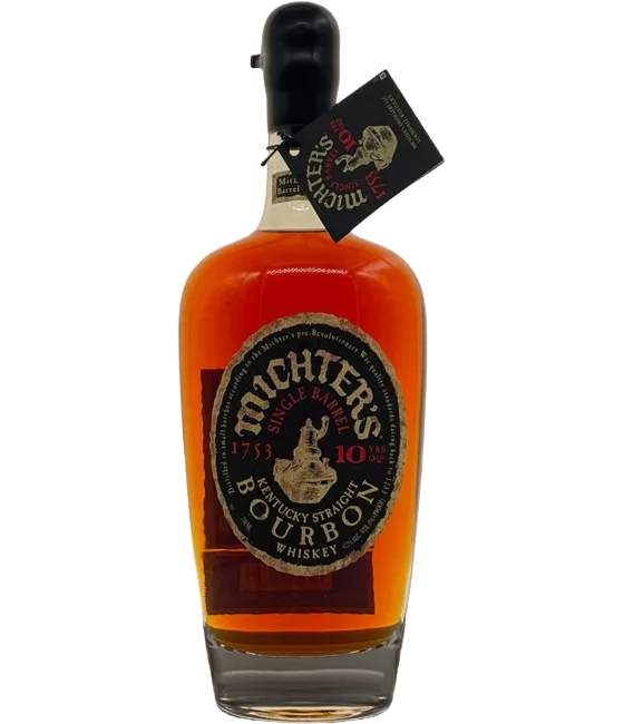 Michter’s 10 Years Old Charred White Oak Barrel L23F2323, fles bij slijterij t Bockje in Bathmen