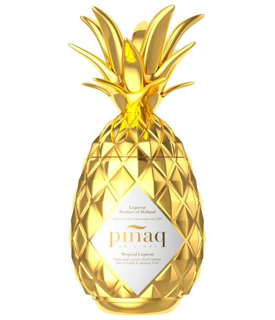Pinaq Liqueur Gold, fles bij slijterij t Bockje in Bathmen