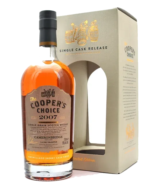 Cooper’s Choice 16 Years Old Cameronbridge 2007, fles bij slijterij t Bockje in Bathmen