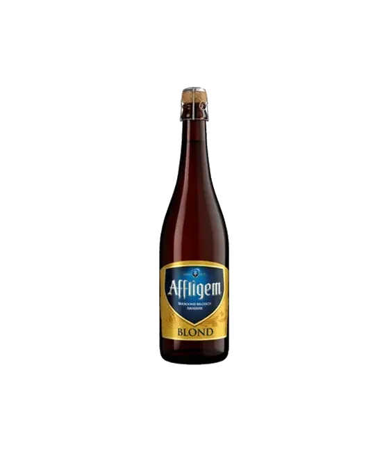Affligem Blond, fles bij slijterij t Bockje in Bathmen