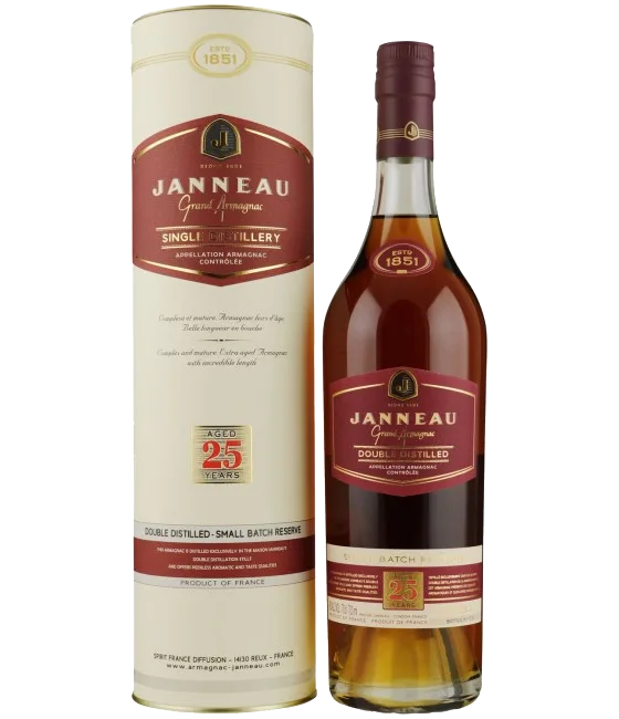 Janneau Armagnac 25 Years Old, fles bij slijterij t Bockje in Bathmen