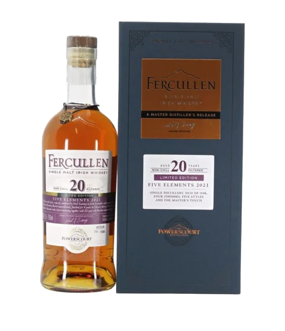 Powerscourt Fercullen 20Y Five Elements, fles bij slijterij t Bockje in Bathmen