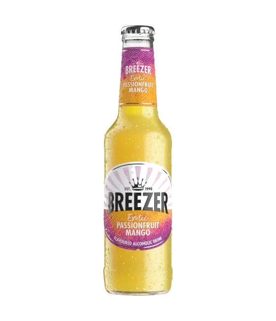 Breezer Passionfruit & Mango, fles bij slijterij t Bockje in Bathmen