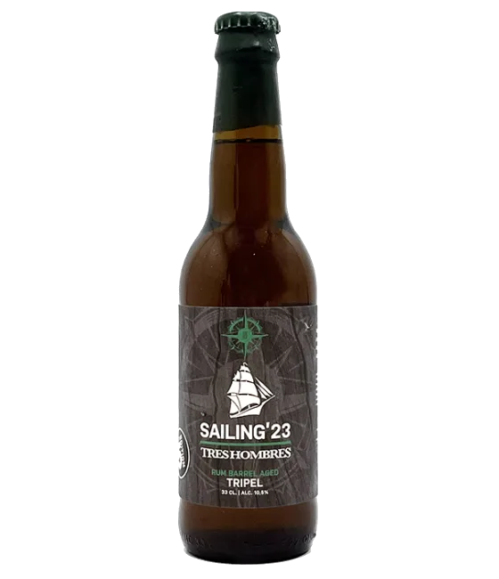 Berging Brouwerij Sailing’23 Rum Barrel Aged Tripel, fles bij slijterij t Bockje in Bathmen