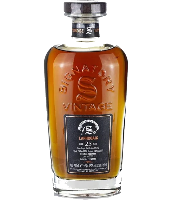 Signatory Vintage Laphroaig 25Y, fles bij slijterij t Bockje in Bathmen
