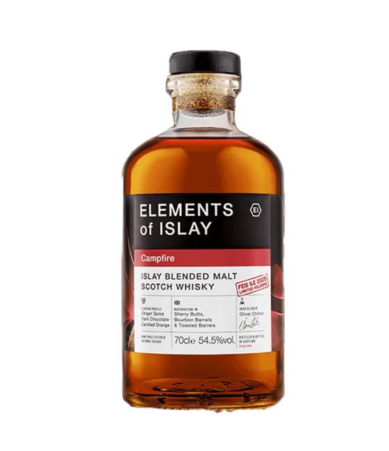 Elements of Islay Campfire 2025, fles bij slijterij t Bockje in Bathmen