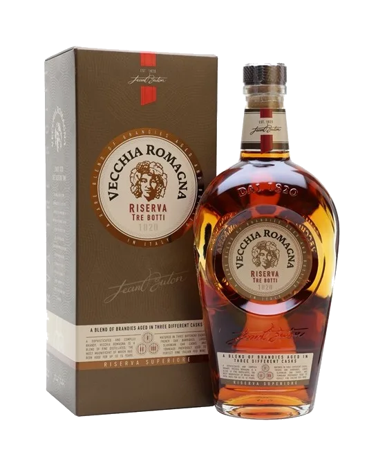 Vecchia Romagna Riserva Superiore, fles bij slijterij t Bockje in Bathmen