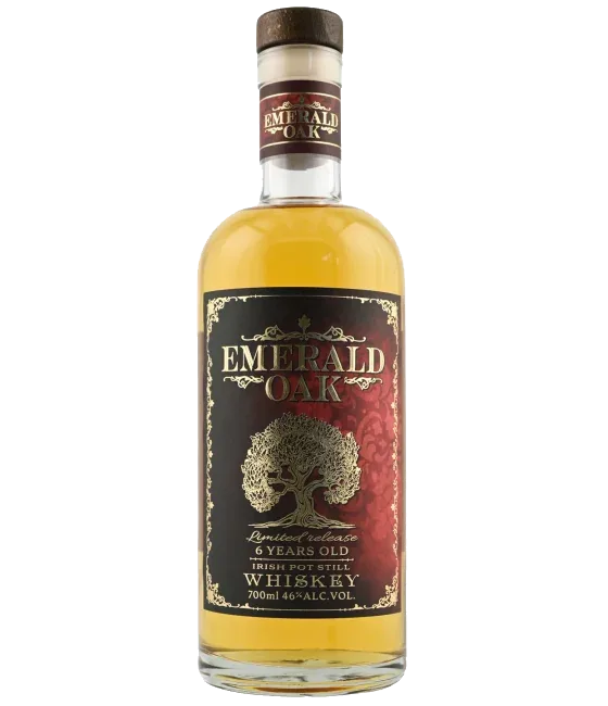 Emerald oak 6YO Single Pot Still Irish Whiskey Limited Release, fles bij slijterij t Bockje in Bathmen