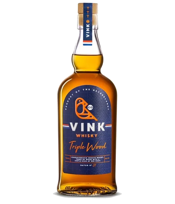 Vink Whisky Triple Wood, fles bij slijterij t Bockje in Bathmen