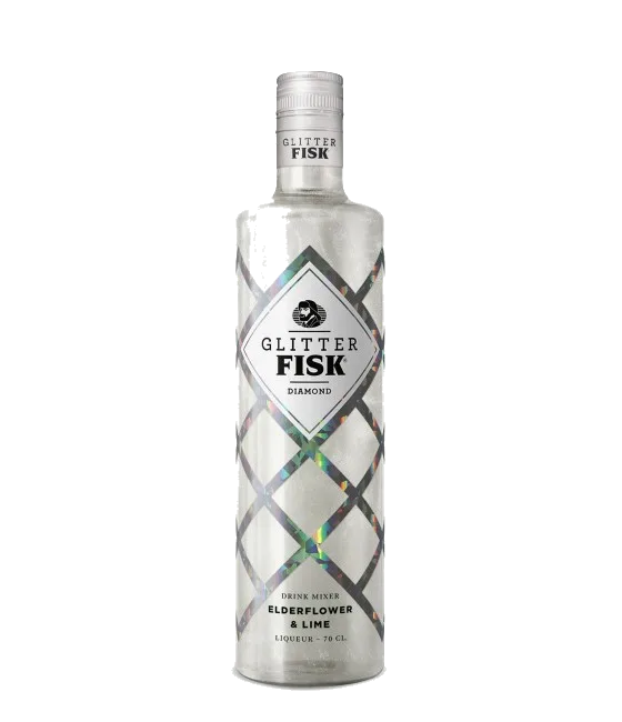 Fisk Glitter Diamond Elderflower & Lime, fles bij slijterij t Bockje in Bathmen