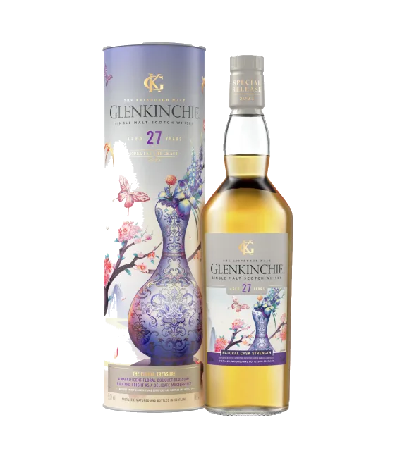 Glenkinchie 27 Years The Floral Treasure – Diageo Special Releases 2023, fles bij slijterij t Bockje in Bathmen