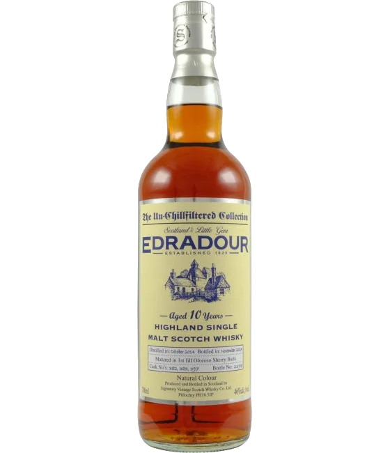 Signatory Un-Chillfiltered Collection Edradour 10Y 2014 #382 + 383 + 397, fles bij slijterij t Bockje in Bathmen