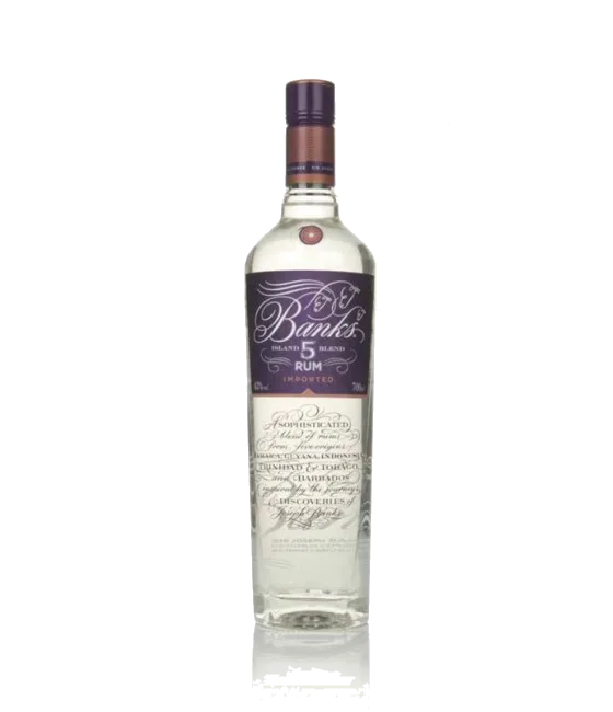 Banks Rum 5, fles bij slijterij t Bockje in Bathmen