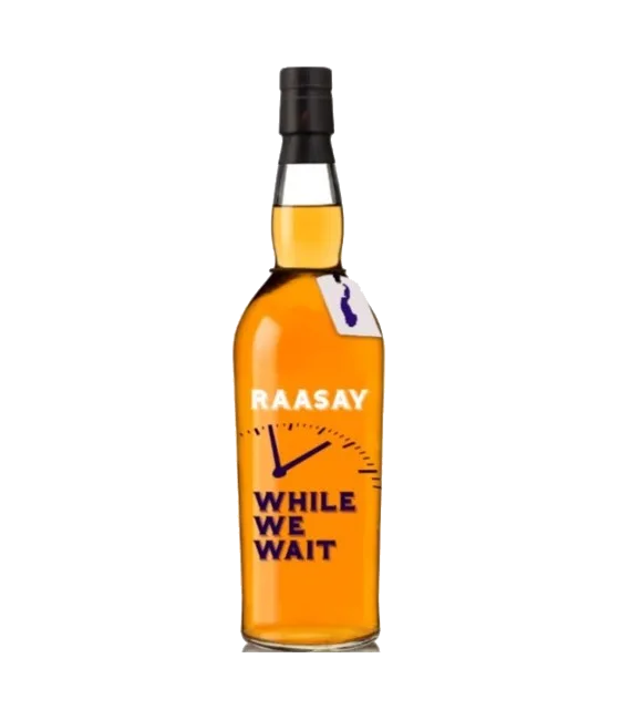 Raasay “While We Wait, fles bij slijterij t Bockje in Bathmen