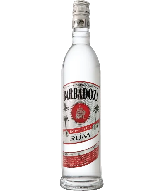 Barbadoza Rum, fles bij slijterij t Bockje in Bathmen