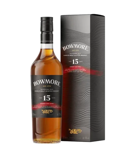 Bowmore 15 Years Old Sherry Oak Cask, fles bij slijterij t Bockje in Bathmen