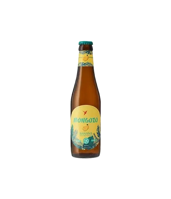 Mongozo Banana, fles bij slijterij t Bockje in Bathmen