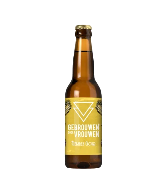 Gebrouwen door Vrouwen Gember Goud, fles bij slijterij t Bockje in Bathmen
