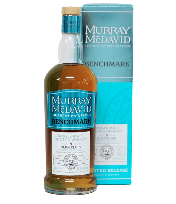 Murray McDavid Benchmark Glen Elgin 8Y 2014, fles bij slijterij t Bockje in Bathmen