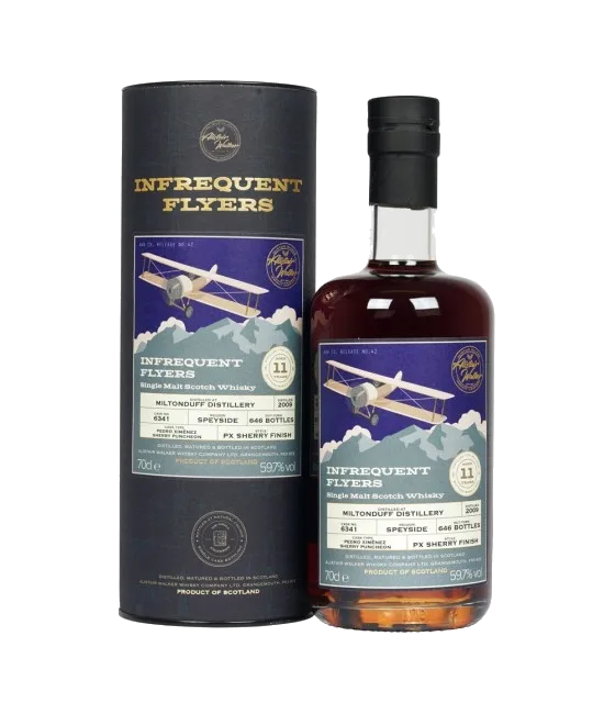 Infrequent Flyers Miltonduff 11 Years Old 2009, fles bij slijterij t Bockje in Bathmen